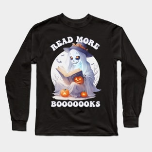 Read More Books, Halloween Bookish Ghost Long Sleeve T-Shirt